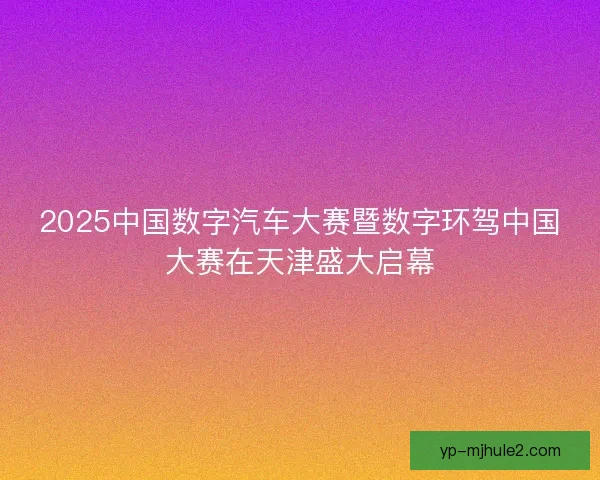 2025中国数字汽车大赛暨数字环驾中国大赛在天津盛大启幕